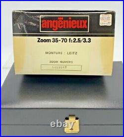 ANGENIEUX ZOOM LENS 35-70 f2.5/3.3 LEITZ LEICA R MOUNT IN BOX WITH PAPERS