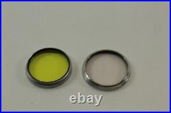 Camera Lens Filters Lot of 2 Yellow Ernst Leitz Gmbh Wetzlar Clear Walz #1091A