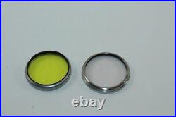 Camera Lens Filters Lot of 2 Yellow Ernst Leitz Gmbh Wetzlar Clear Walz #1091A