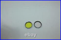 Camera Lens Filters Lot of 2 Yellow Ernst Leitz Gmbh Wetzlar Clear Walz #1091A