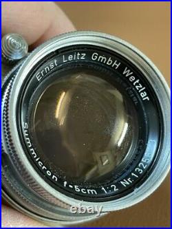 Ernst Leitz GMBH Wetzlar Summicron F-5cm 12 Nr. Camera Lens Leica Caps