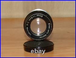 Ernst Leitz Wetzlar ELMAR 4/90mm. Lens, M39 mout for camera leica, Germany