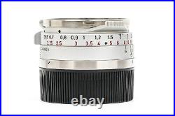 Ex+ Leica Leitz Canada Summilux 35mm f/1.4 Steel Rim Silver No. 173xxxx withCaps