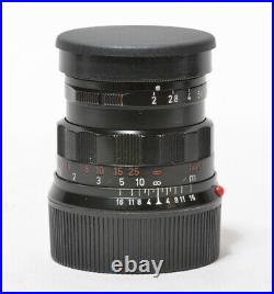 FedEx Leica Leitz Summicron-M 50mm f/2 Black Paint Good Condition