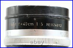 Huge Leica Leitz Telyt 40cm F5 Visoflex I First 400mm Lens Ltm M39 Free Ups