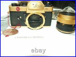 LEICA LEITZ GOLD ANNIVERSARY R3 CAMERA with 50mm F1.4 GOLD SUMMILUX R LENS