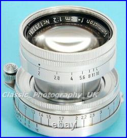 LEICA Summicron f=5cm 12 SUMMICRON 50mm F2 Lens made by LEITZ Wetzlar in 1956