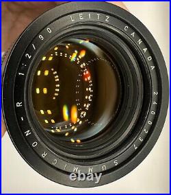 LEITZ Leica Summicron-R 90mm f/2 Ver. I V. 1 Lens 1970 early copy Canada