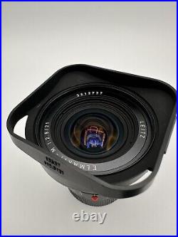 Leica 21mm f/2.8 Elmarit M Wide MF Lens (Leitz 1983) w Leica Hood & Cap