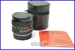 Leica 50mm f1.4 Leitz Wetzlar Summilux-R Lens 50/1.4 Germany S/N 3292361