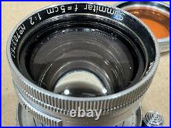 Leica 5cm F/2 Summitar Collapsible Ernst Leitz Wetzlar 50mm Lens #703763