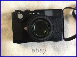 Leica CL 40 mm Camera with 90 mm Leitz Elmar Lense Used with Leather Case