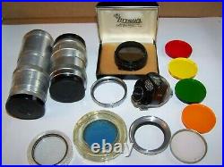 Leica D. R. P. Ernst Leitz Wetzlar Camera Set 3 Lenses Extras Summitar No. 280180