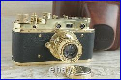 Leica II D D. R. P. Camera lens Leitz Elmar Exclusive (Fed Zorki copy) stock
