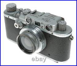 Leica III Chrome RF camera Leitz Summar 5cm 12 lens 2/50mm Xtras