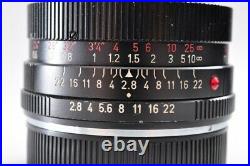 Leica LEITZ WETZLAR ELMARIT-R 35mm F/2.8 Wide Angle Lens 2CAM 2034999 From JAPAN