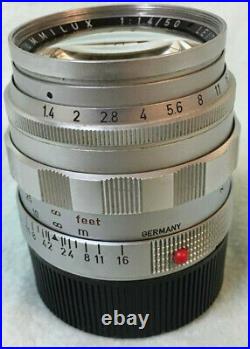 Leica LEITZ WETZLAR SUMMILUX 50mm F1.4 with Hood M MOUNT Made in Germany #175745
