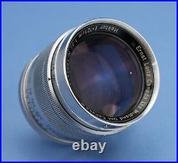 Leica Leitz 125mm Hektor F12.5 Hikoo Visoflex Midland Lens +shade +caps +case
