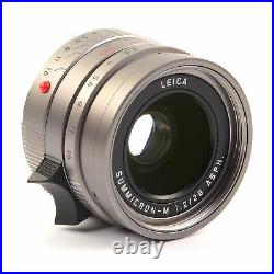 Leica Leitz 28mm F2 Summicron-m Asph Titanium #1639