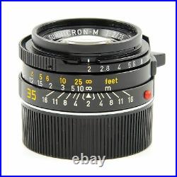 Leica Leitz 35mm F2 Summicron-m Black 4th Version King Of Bokeh Box 11310 #3293