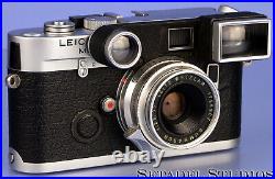 Leica Leitz 35mm Summaron F2.8 11106 Chrome M3 Lens +eyes Attachment +cap