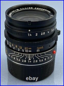 Leica Leitz 35mm Summilux-m F1.4 Double Aa Aspherical 11873 Lens +shade Nice