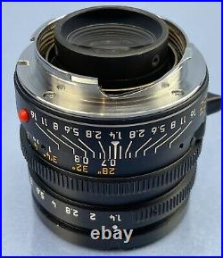 Leica Leitz 35mm Summilux-m F1.4 Double Aa Aspherical 11873 Lens +shade Nice