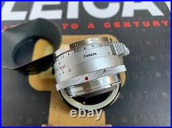 Leica Leitz 35mm f/1.4 Summilux-M 1st Version Steel Rim withOllux Hood 1960 Rare