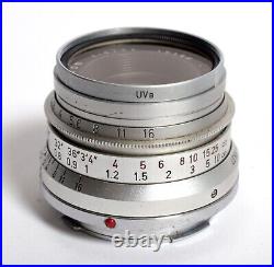 Leica Leitz Canada V1 Summicron M 35mm F2 lens with UVa filter and 12585H shade