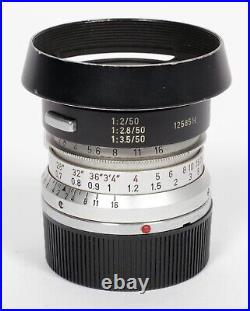 Leica Leitz Canada V1 Summicron M 35mm F2 lens with UVa filter and 12585H shade