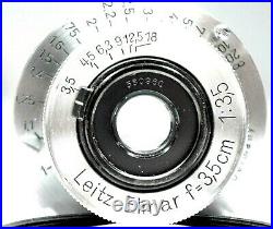 Leica Leitz Elmar 3.5cm 35mm f/3.5 Wide Angle Lens M39 Very Rare V12 MINT 580960
