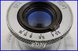 Leica Leitz Elmar 5cm 50mm f/3.5 L mount LMT L39 Excellent+ withCaps from Japan