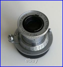 Leica Leitz Elmar 5cm 50mm f3.5 M39 LTM Lens in Excellent condition