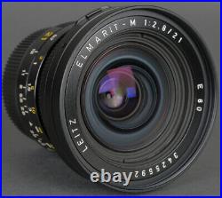 Leica Leitz Elmarit-M 21mm f2.8 E60 6 Bit 6Bit Coded! Finder Hood Filter Case