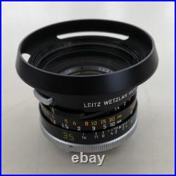 Leica Leitz SUMMILUX-M 35mm f/1.4 Lens with Genuine Lens Hood from Japan