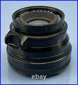 Leica Leitz Summicron 35mm F2 Black Re-paint M 11308 8 Element 1st Version Lens