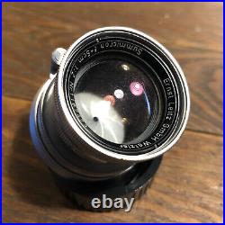 Leica Leitz Summicron 50mm 5cm F2 Lens chrome M mount collapsibe READ