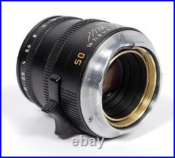 Leica Leitz Summicron M 50mm F2 lens E39 with cap + case