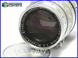 Leica Leitz Summicron M 5cm 50mm F/2 E39 Lens Silver Rigid Early Ver