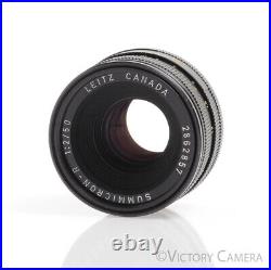 Leica Leitz Summicron-R 50mm f2 3 Cam Prime Lens for R Mount