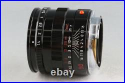 Leica Leitz Summilux-M 50mm F/1.4 Black Paint Lens CLA By Kanto Camera #50385 T