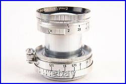 Leica Leitz Summitar 5cm 50mm f/2 Collapsible Lens w Cap & Case M39 Mount V13