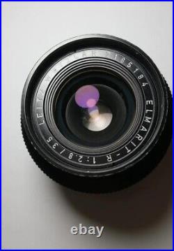 Leica Leitz Wetzlar 35mm f2.8 Elmarit-R Black Lens For Leica R