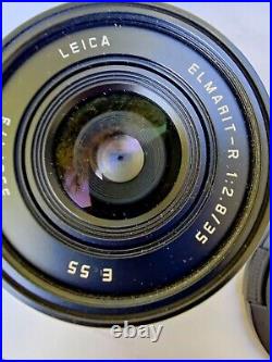 Leica Leitz Wetzlar Elmarit-R 35mm f/2.8 Lens with Caps Germany 3587473 Nice