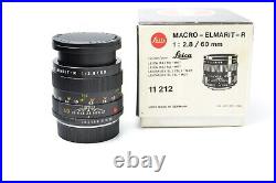 Leica Leitz Wetzlar Macro-Elmarit-R 60mm f2.8 Lens 3 cam S/N 3254788