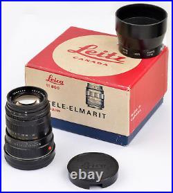 Leica M TELE-ELMARIT 12,8/90 No. 2588337 LEITZ CANADA KOMPLETT mit ORIGINAL BOX