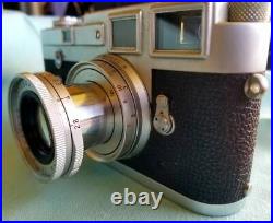 Leica M3 DBP SS Camera 1157667 with Leitz Wetzlar Elmar 12.8/50 Lens