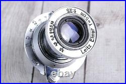 Leica lens Zeiss Eleitz Wetzlar Leitz Elmar 3.5/50 mm M39 silver