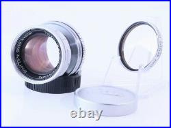 Leitz 12/5 cm Summicron Leica L39 Mount lens withUVa filter, Exc++ #1302