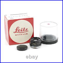 Leitz 35mm F2 Summicron 8 Element Black Chrome + Box Sawom / 11307 #4161